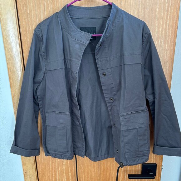 Sanctuary anorak jacket gray with button up size medium good fall jacket - Picture 1 of 3